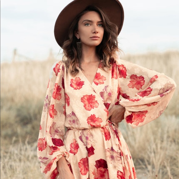 Joyfolie Ella Dress in Cream Rose, size Medium, New with Tags - Picture 4 of 12